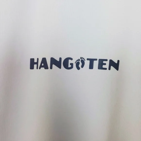 Men's Hang Ten White Crew Neck Long Sleeve UPF 50+ Quick Dry Graphic T-Shirt - Picture 6 of 9